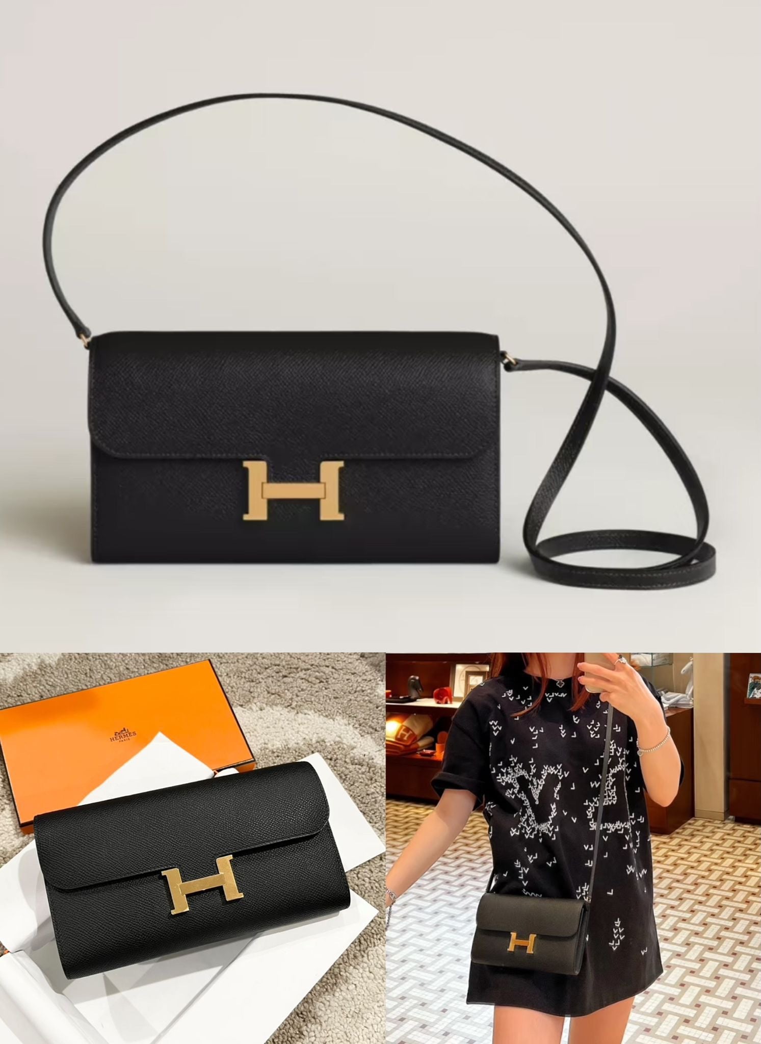 Constance To Go 黑金🖤✨Epsom Stamp K 全新
